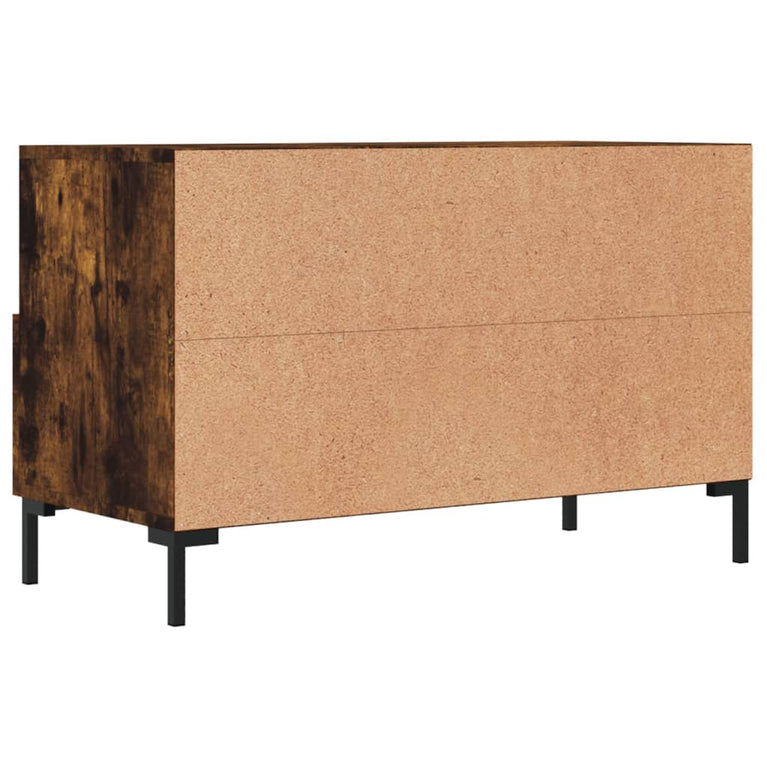 Tv-meubel 80x36x50 cm bewerkt hout gerookt eikenkleurig MeubelReus
