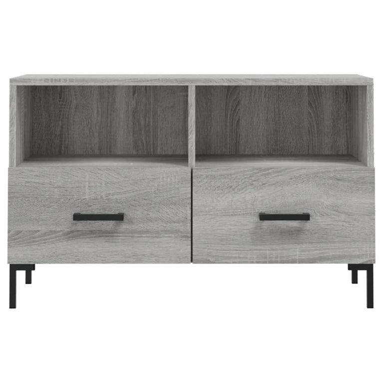Tv-meubel 80x36x50 cm bewerkt hout grijs sonoma eikenkleurig MeubelReus