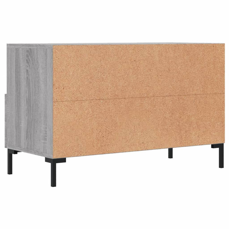 Tv-meubel 80x36x50 cm bewerkt hout grijs sonoma eikenkleurig MeubelReus