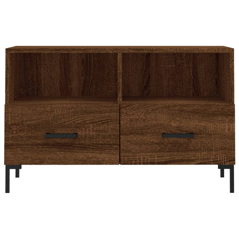 Tv-meubel 80x36x50 cm bewerkt hout bruin eikenkleur MeubelReus