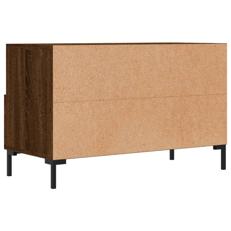 Tv-meubel 80x36x50 cm bewerkt hout bruin eikenkleur MeubelReus
