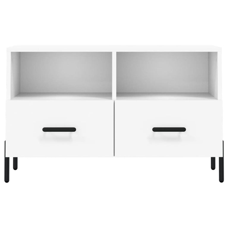 Tv-meubel 80x36x50 cm bewerkt hout wit MeubelReus