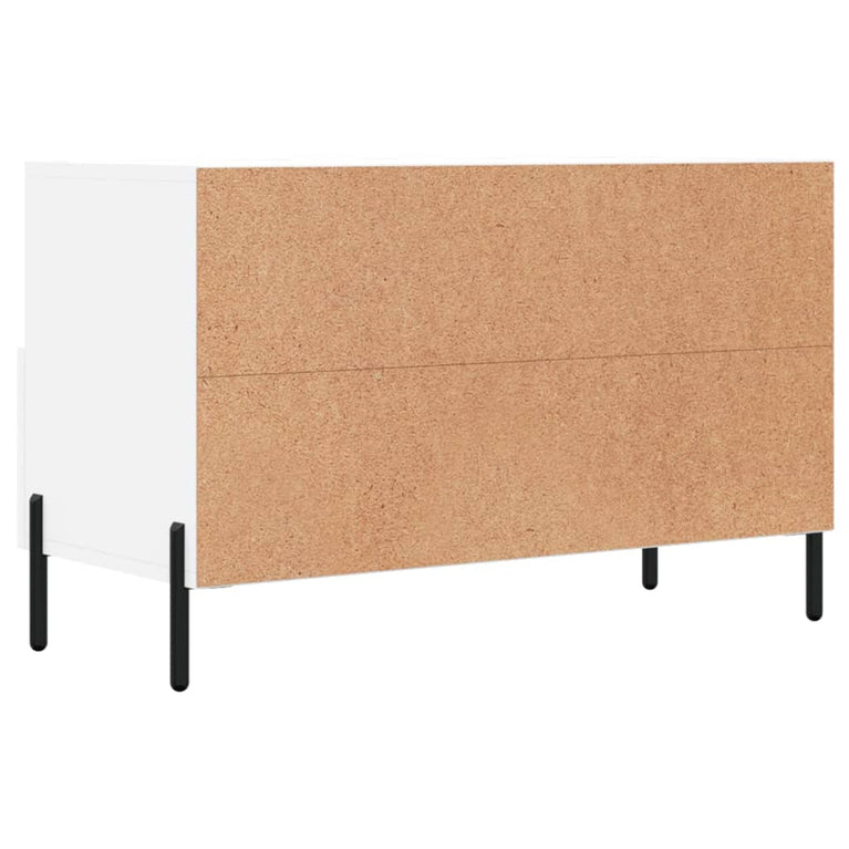 Tv-meubel 80x36x50 cm bewerkt hout wit MeubelReus