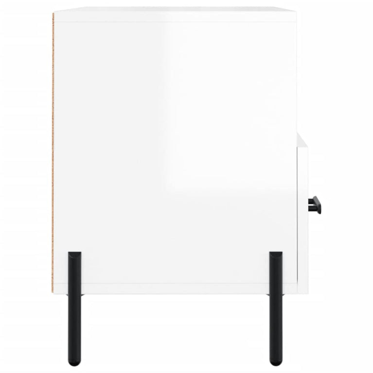 Tv-meubel 80x36x50 cm bewerkt hout hoogglans wit MeubelReus