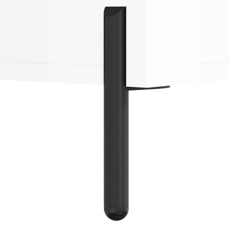 Tv-meubel 80x36x50 cm bewerkt hout hoogglans wit MeubelReus