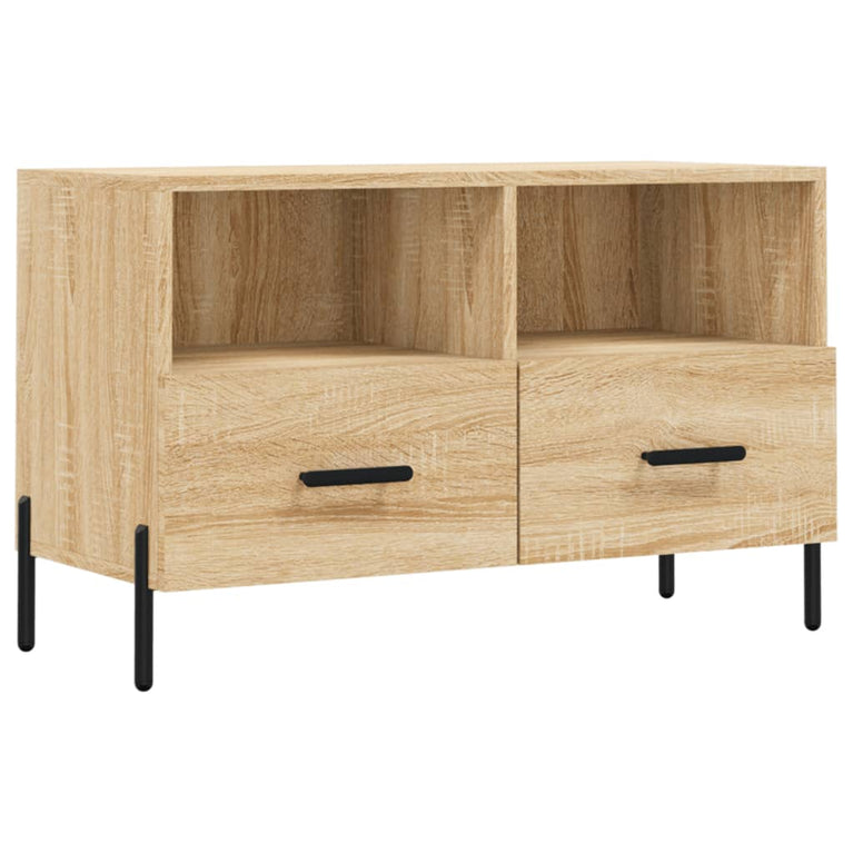 Tv-meubel 80x36x50 cm bewerkt hout sonoma eiken MeubelReus