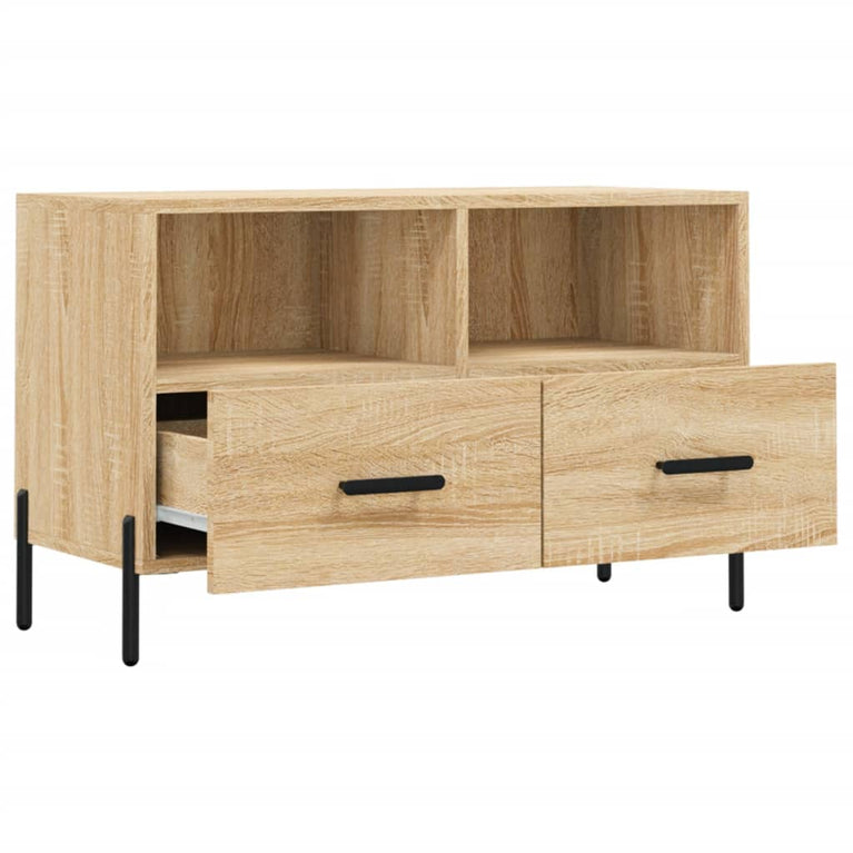 Tv-meubel 80x36x50 cm bewerkt hout sonoma eiken MeubelReus