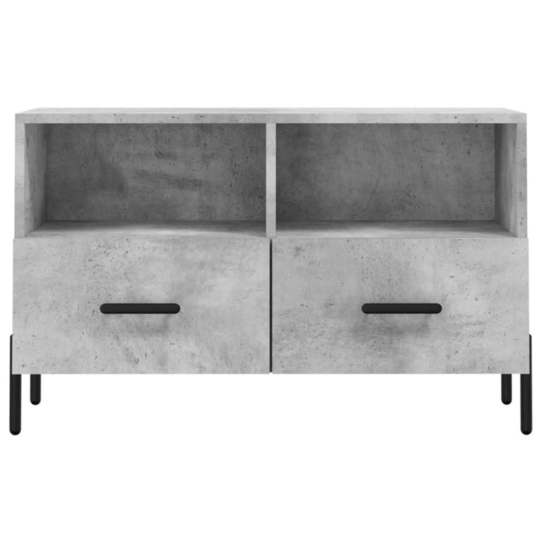 Tv-meubel 80x36x50 cm bewerkt hout betongrijs MeubelReus