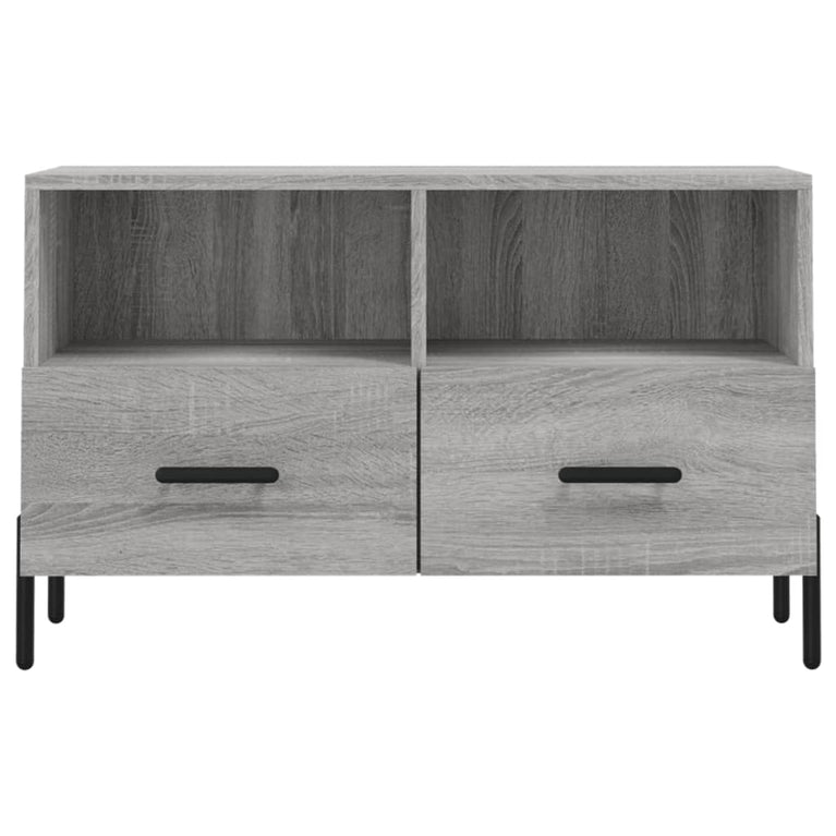 Tv-meubel 80x36x50 cm bewerkt hout grijs sonoma eikenkleurig MeubelReus