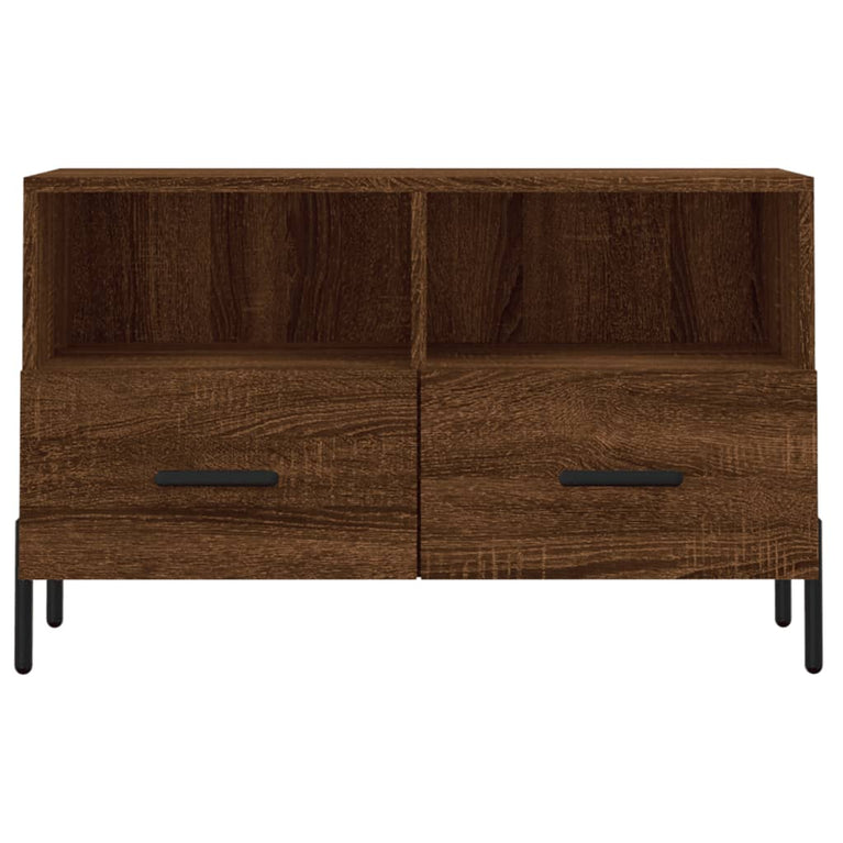 Tv-meubel 80x36x50 cm bewerkt hout bruin eikenkleur MeubelReus