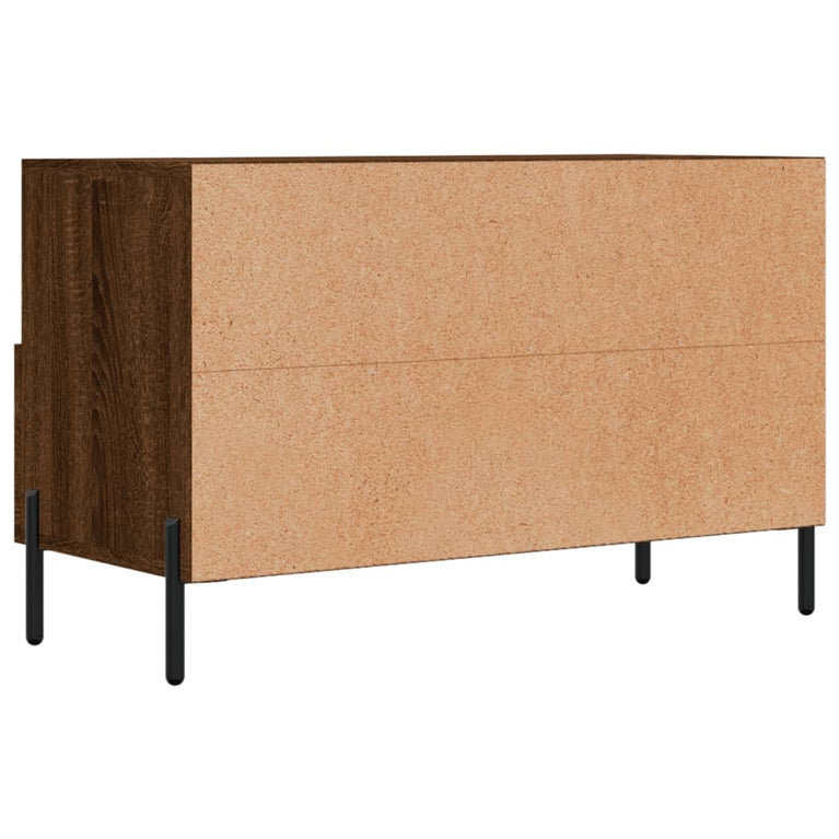 Tv-meubel 80x36x50 cm bewerkt hout bruin eikenkleur MeubelReus