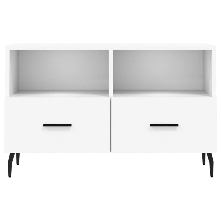 Tv-meubel 80x36x50 cm bewerkt hout wit MeubelReus