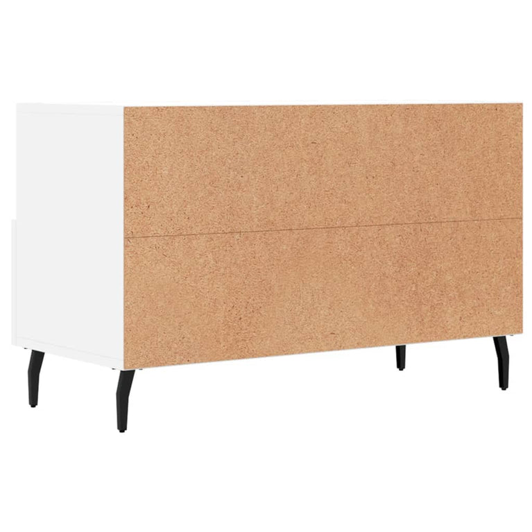 Tv-meubel 80x36x50 cm bewerkt hout wit MeubelReus