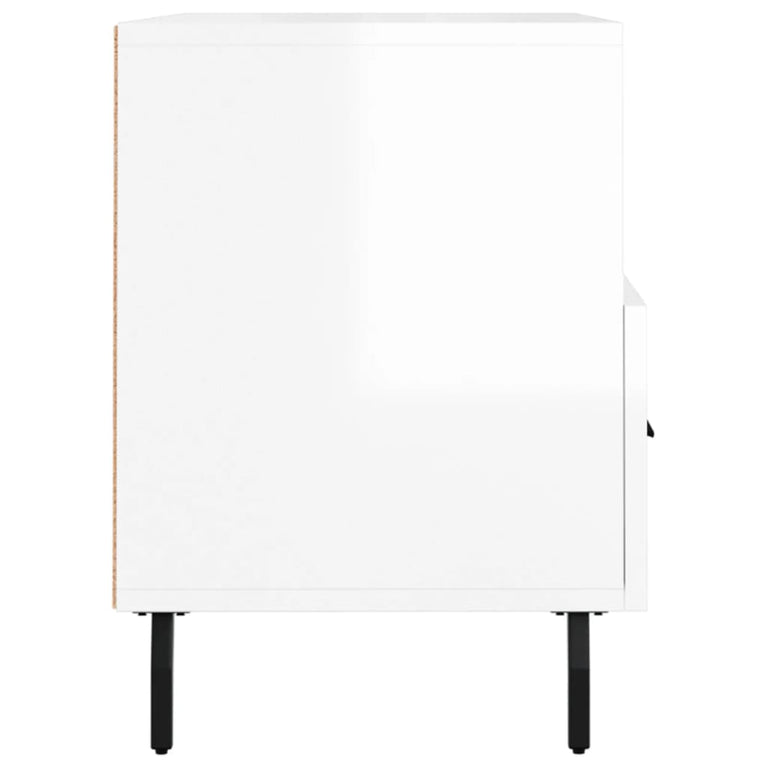 Tv-meubel 80x36x50 cm bewerkt hout hoogglans wit MeubelReus