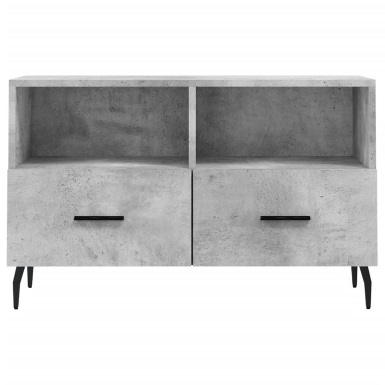 Tv-meubel 80x36x50 cm bewerkt hout betongrijs MeubelReus