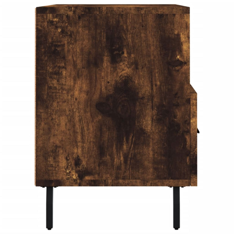 Tv-meubel 80x36x50 cm bewerkt hout gerookt eikenkleurig MeubelReus