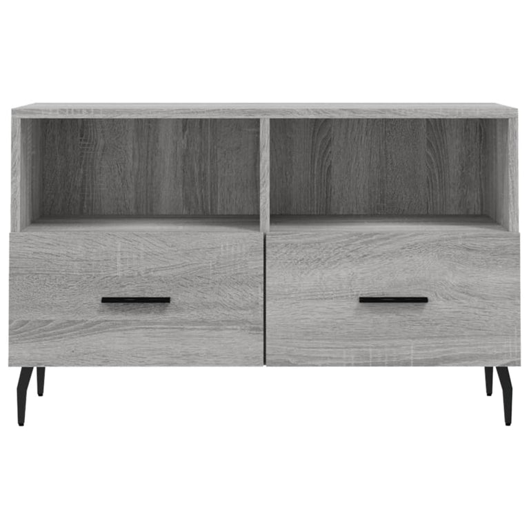Tv-meubel 80x36x50 cm bewerkt hout grijs sonoma eikenkleurig MeubelReus