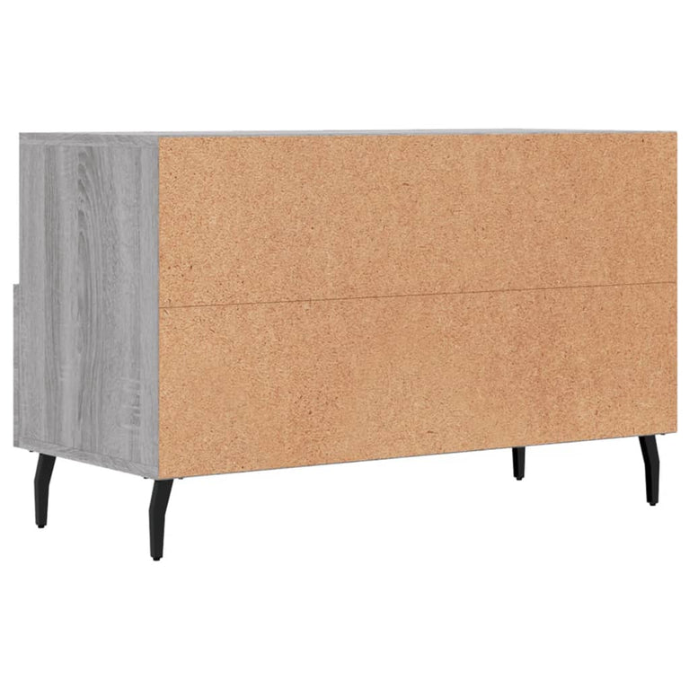 Tv-meubel 80x36x50 cm bewerkt hout grijs sonoma eikenkleurig MeubelReus