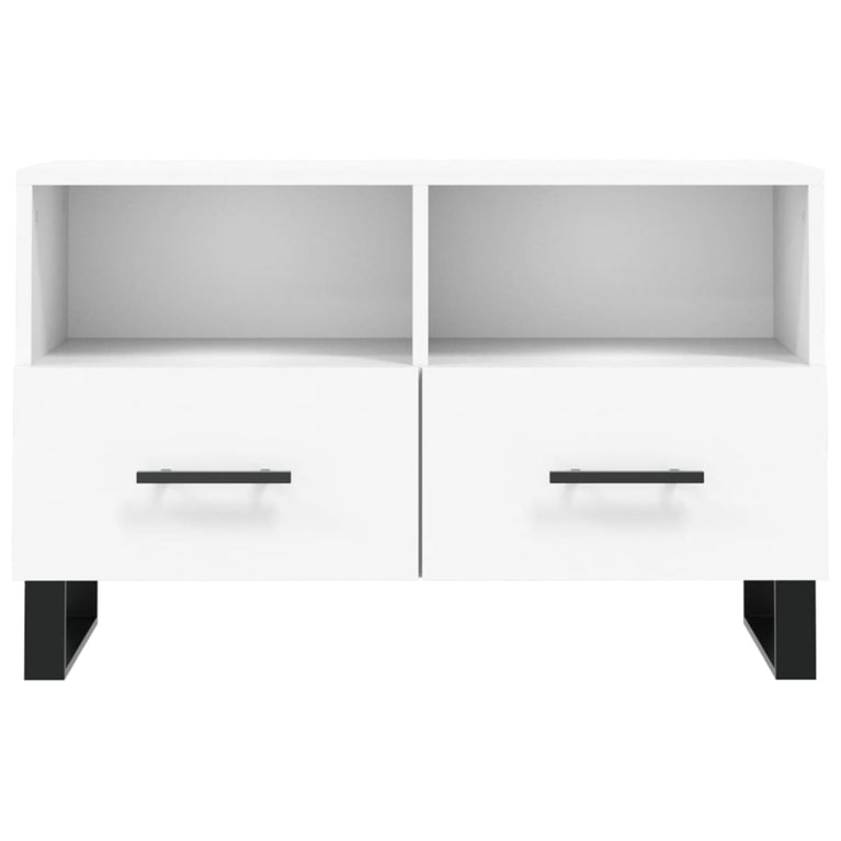 Tv-meubel 80x36x50 cm bewerkt hout wit MeubelReus
