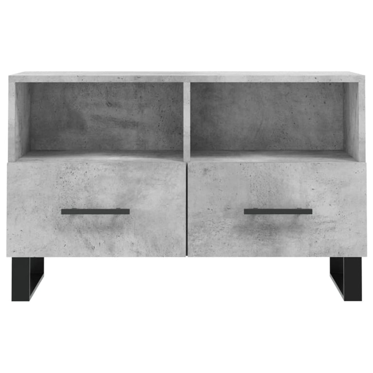 Tv-meubel 80x36x50 cm bewerkt hout betongrijs MeubelReus