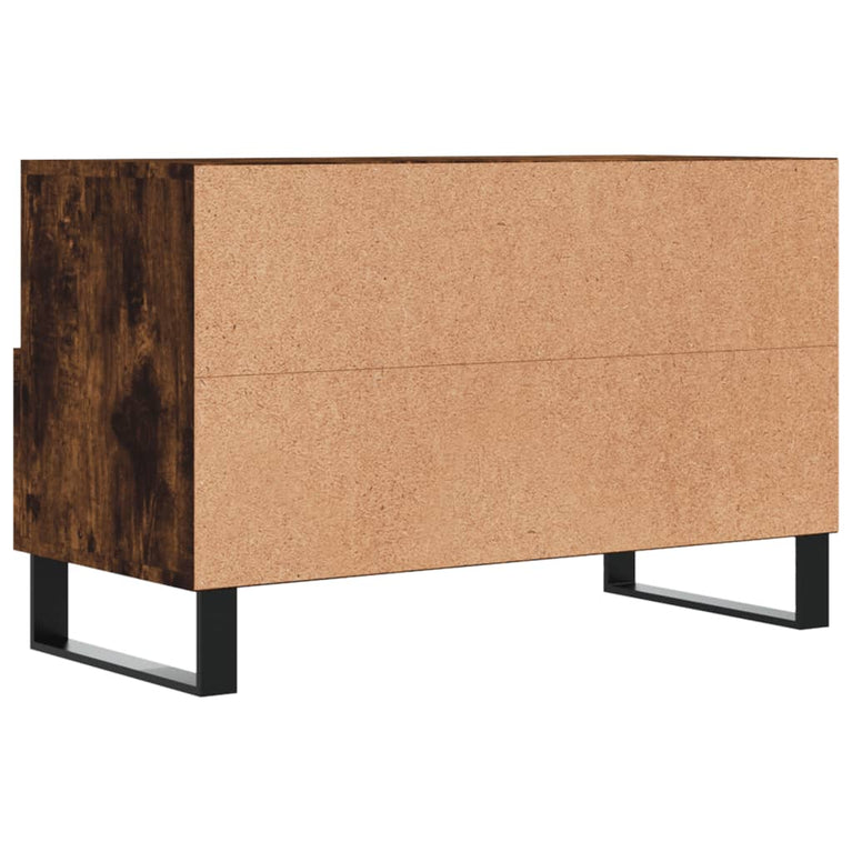 Tv-meubel 80x36x50 cm bewerkt hout gerookt eikenkleurig MeubelReus