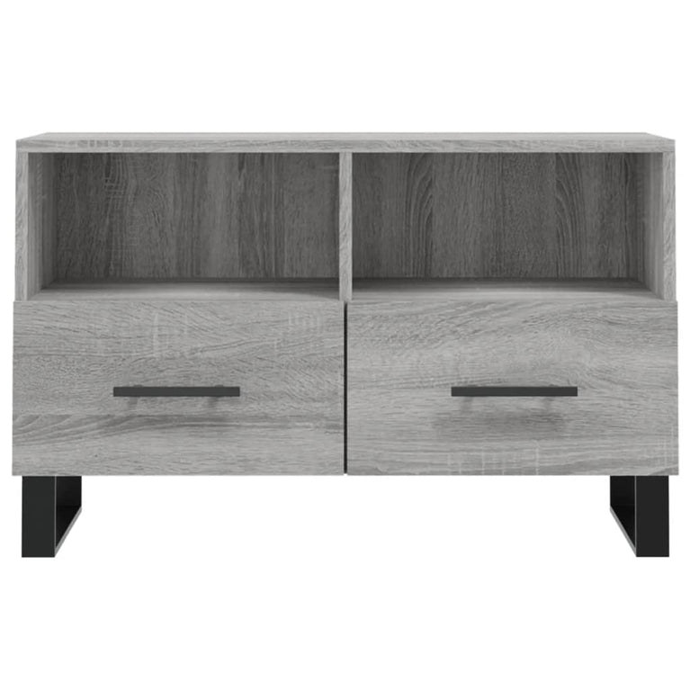 Tv-meubel 80x36x50 cm bewerkt hout grijs sonoma eikenkleurig MeubelReus