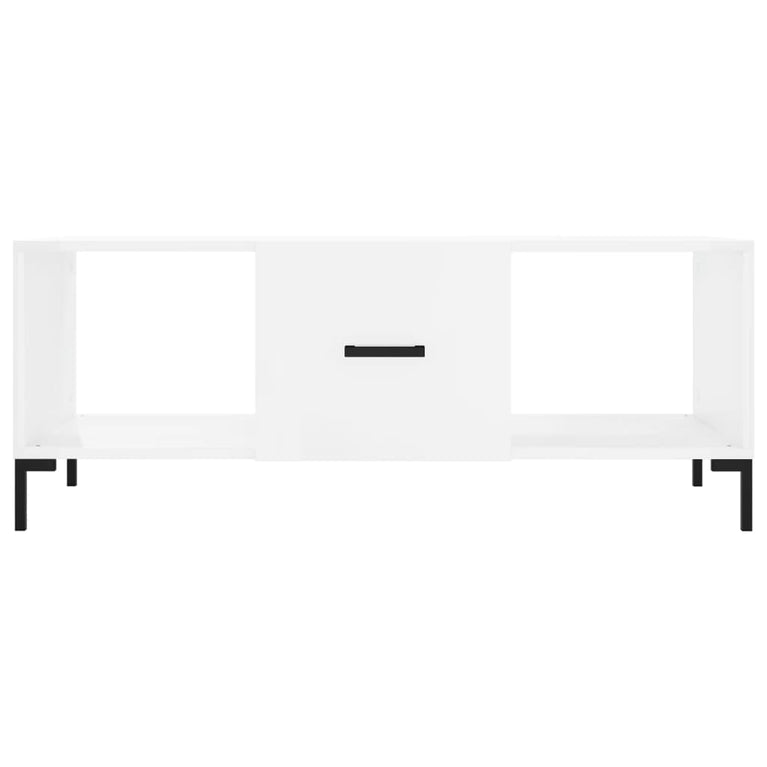 Salontafel 102x50x40 cm bewerkt hout hoogglans wit MeubelReus