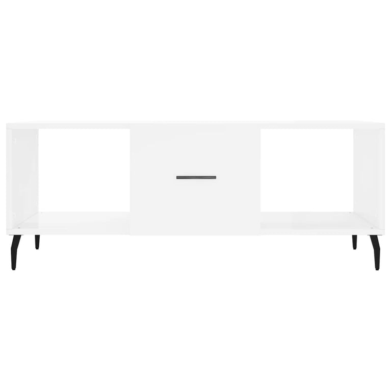 Salontafel 102x50x40 cm bewerkt hout hoogglans wit MeubelReus