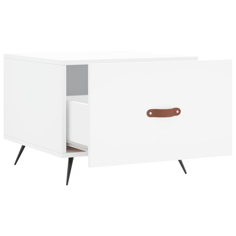 Salontafel 50x50x40 cm bewerkt hout wit MeubelReus