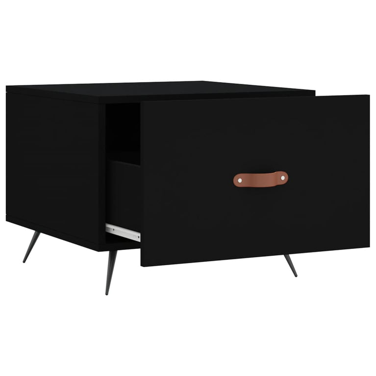 Salontafel 50x50x40 cm bewerkt hout zwart MeubelReus