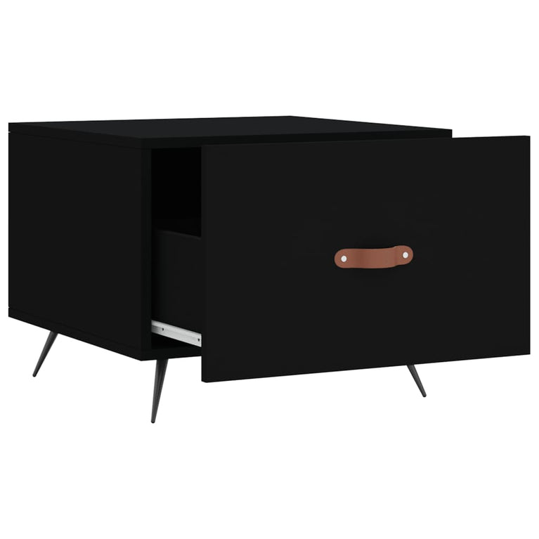 Salontafels 2 st 50x50x40 cm bewerkt hout zwart MeubelReus