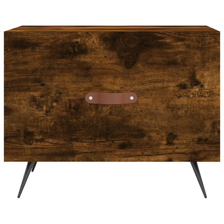 Salontafel 50x50x40 cm bewerkt hout gerookt eikenkleurig MeubelReus