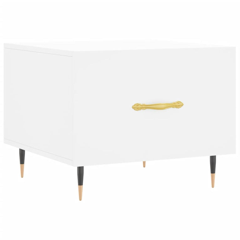 Salontafels 2 st 50x50x40 cm bewerkt hout wit MeubelReus