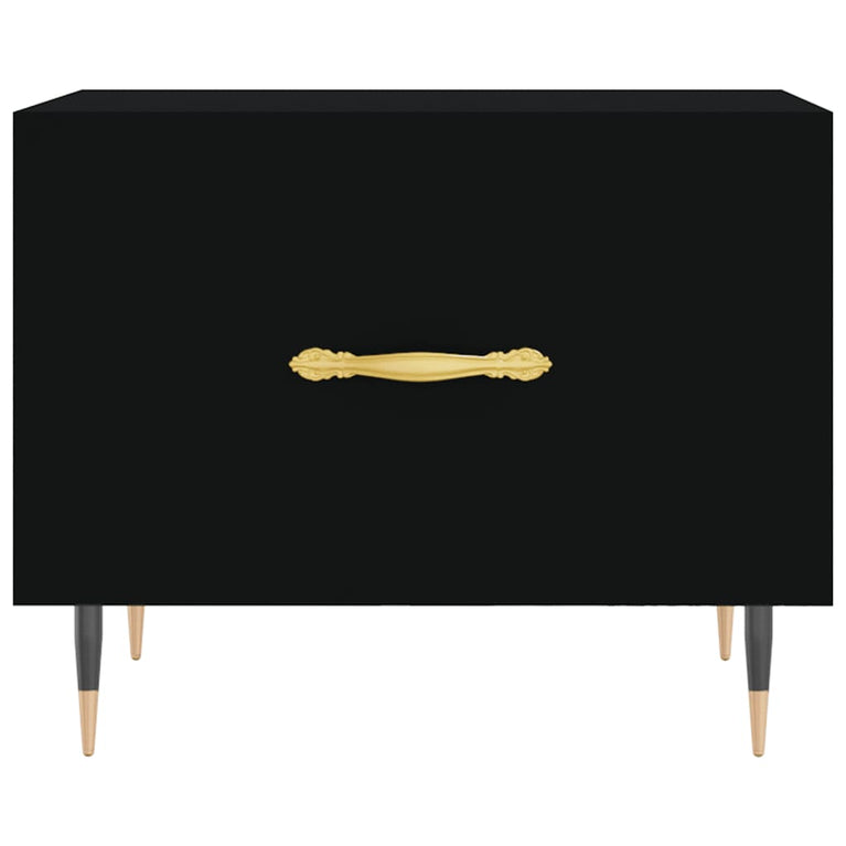 Salontafels 2 st 50x50x40 cm bewerkt hout zwart MeubelReus