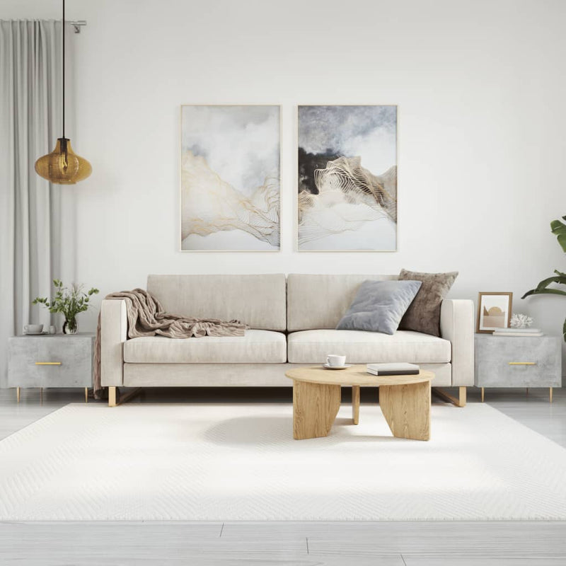 Salontafels 2 st 50x50x40 cm bewerkt hout betongrijs MeubelReus