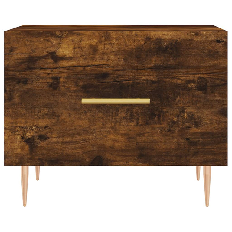 Salontafel 50x50x40 cm bewerkt hout gerookt eikenkleurig MeubelReus