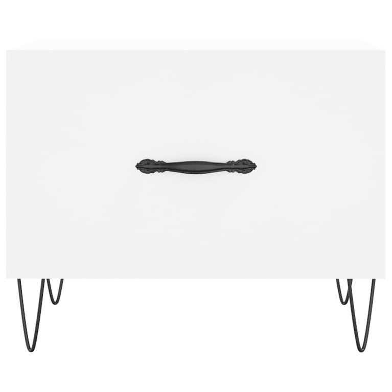 Salontafels 2 st 50x50x40 cm bewerkt hout wit MeubelReus