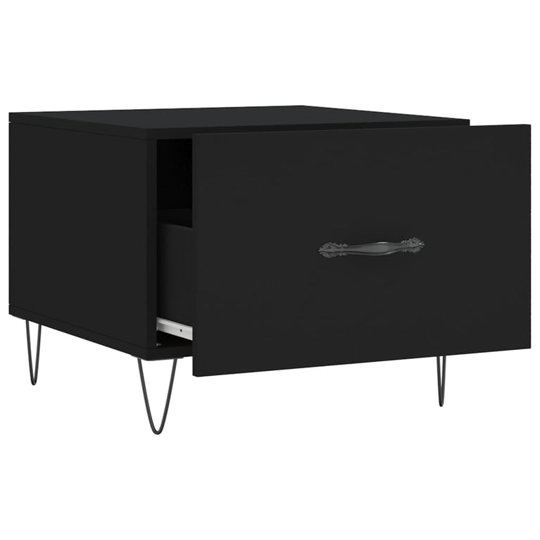 Salontafel 50x50x40 cm bewerkt hout zwart MeubelReus