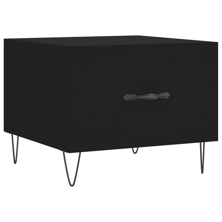 Salontafels 2 st 50x50x40 cm bewerkt hout zwart MeubelReus