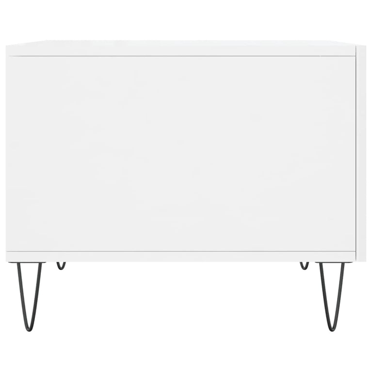 Salontafel 50x50x40 cm bewerkt hout hoogglans wit MeubelReus