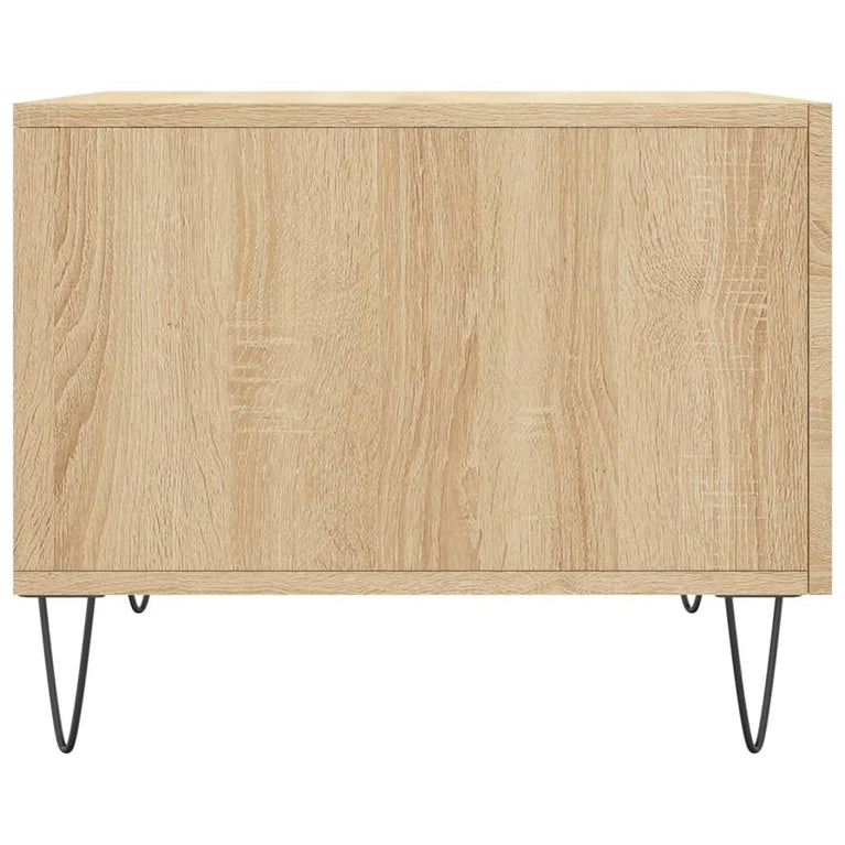Salontafels 2 st 50x50x40 cm bewerkt hout sonoma eikenkleurig MeubelReus