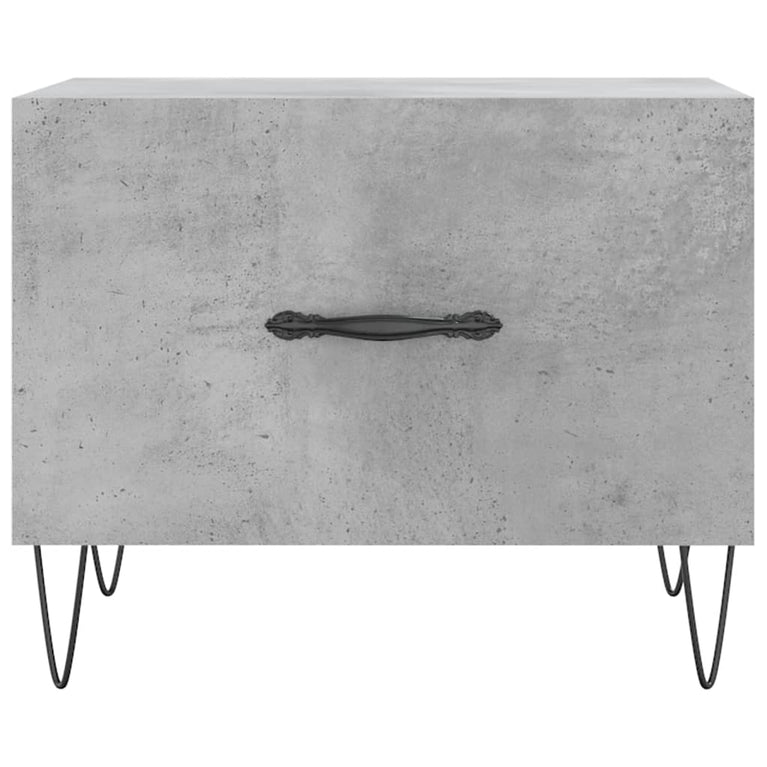 Salontafels 2 st 50x50x40 cm bewerkt hout betongrijs MeubelReus