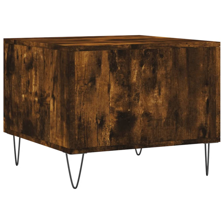 Salontafel 50x50x40 cm bewerkt hout gerookt eikenkleurig MeubelReus