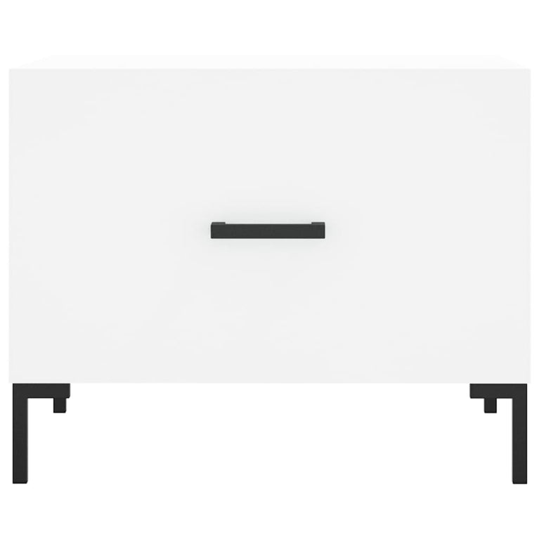 Salontafels 2 st 50x50x40 cm bewerkt hout wit MeubelReus