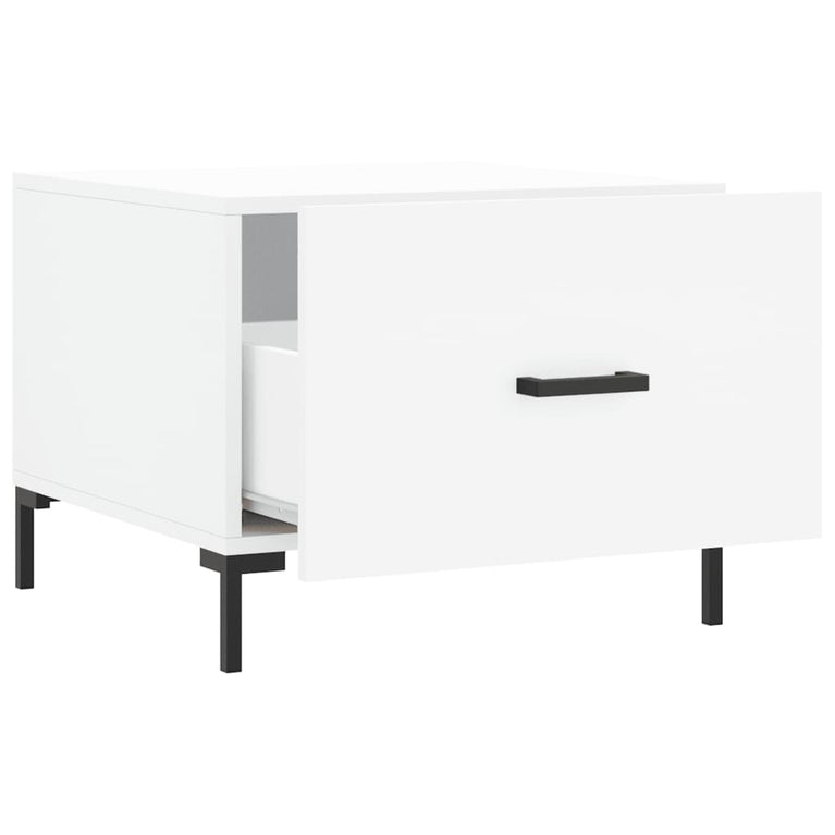 Salontafels 2 st 50x50x40 cm bewerkt hout wit MeubelReus