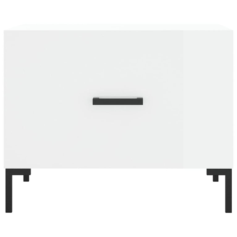 Salontafel 50x50x40 cm bewerkt hout hoogglans wit MeubelReus