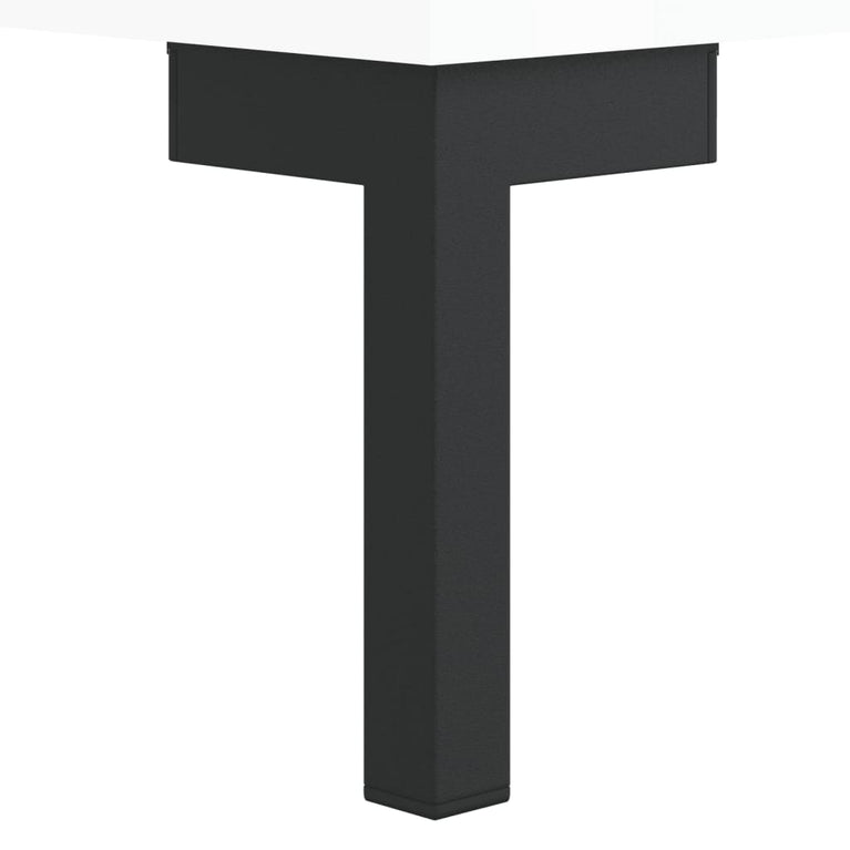 Salontafel 50x50x40 cm bewerkt hout hoogglans wit MeubelReus