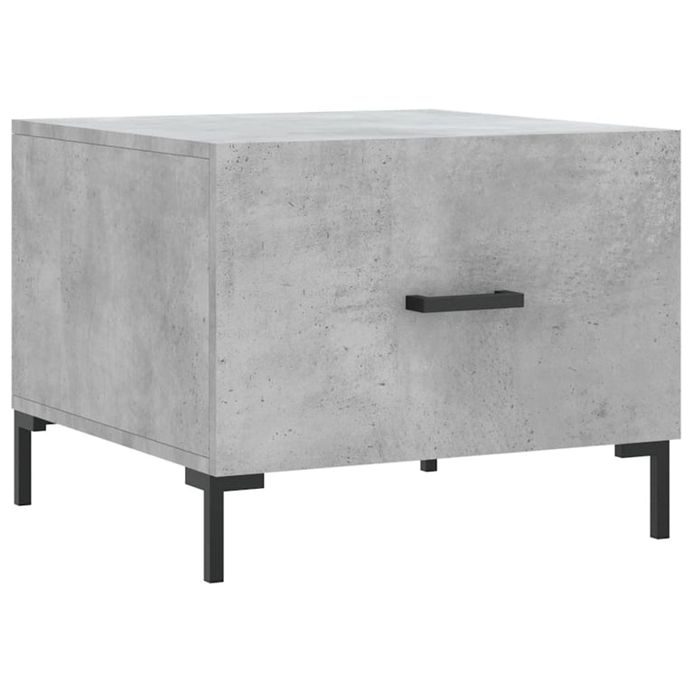 Salontafels 2 st 50x50x40 cm bewerkt hout betongrijs MeubelReus