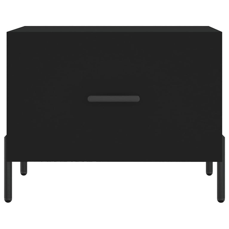 Salontafels 2 st 50x50x40 cm bewerkt hout zwart MeubelReus