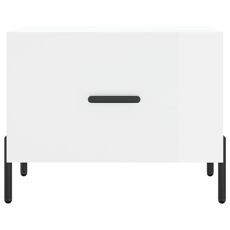 Salontafel 50x50x40 cm bewerkt hout hoogglans wit MeubelReus